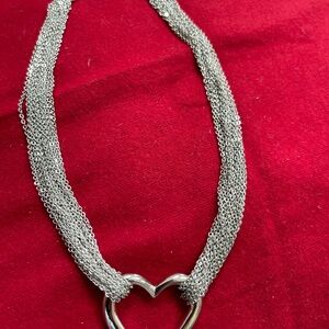Silver Heart Chain Necklace
